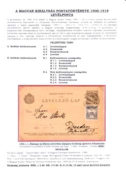 CSICSAY Péter: A magyar királyság postatörténete 1900-1918, levélposta